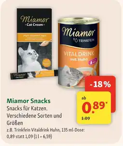 Fressnapf Miamor snacks für katzen Angebot