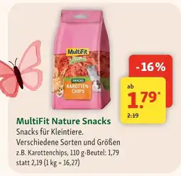 Fressnapf Multifit nature snacks karottenchips Angebot