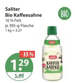 V Markt Saliter bio kaffeesahne Angebot