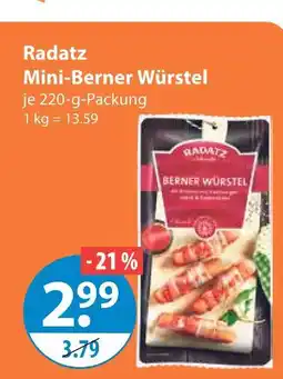 V Markt Radatz mini-berner würstel Angebot