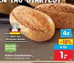 Netto Marken-Discount Backstube vollkorn schnittbrötchen Angebot