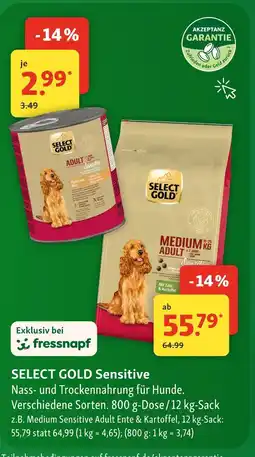 Fressnapf Select gold sensitive nassfutter Angebot