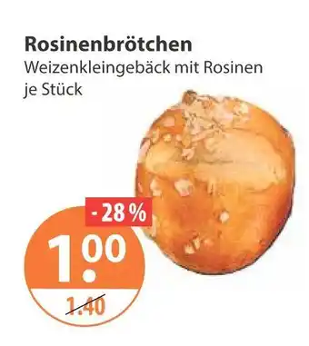 V Markt Rosinenbrötchen Angebot