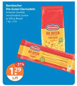 V Markt Bernbacher die guten eiernudeln große spirale Angebot