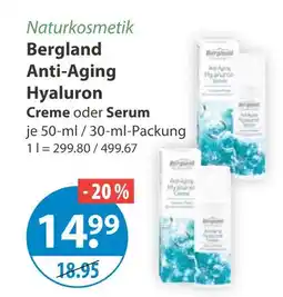V Markt Bergland anti-aging hyaluron creme Angebot