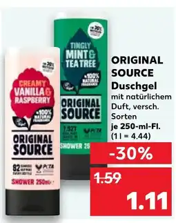 Kaufland Original source creamy vanilla & raspberry duschgel Angebot