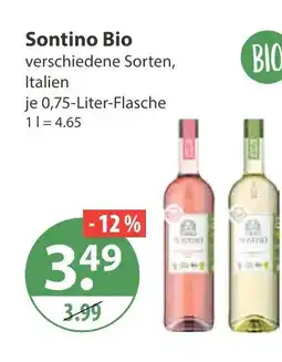 V Markt Sontino bio bio wein Angebot