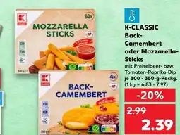 Kaufland K-classic mozzarella sticks Angebot