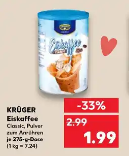 Kaufland Krüger eiskaffee classic Angebot