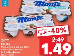 Kaufland Zott monte milchcreme & schoko-nuss Angebot