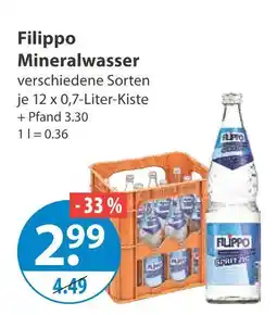 V Markt Filippo mineralwasser Angebot
