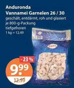 V Markt Anduronda vannamei garnelen 26 / 30 Angebot