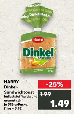 Kaufland Harry dinkel-sandwichtoast Angebot