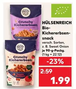 Kaufland Hülsenreich bio-kichererbsensnack Angebot