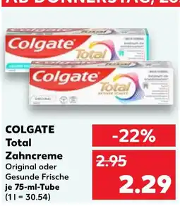 Kaufland Colgate total zahncreme original Angebot