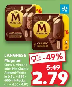Kaufland Langnese magnum classic Angebot