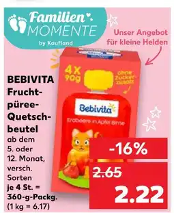 Kaufland Bebivita fruchtpüree-quetschbeutel Angebot