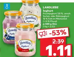Kaufland Landliebe fruchtjoghurt 3,8 % Angebot