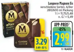diska Langnese Magnum Eis Angebot