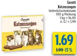 diska Sarotti Katzenzungen Vollmilchschokolade Angebot