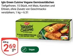 Globus Iglo Green Cuisine Vegane Gemüsestäbchen Angebot