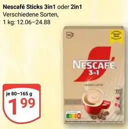 Globus Nescafé Sticks 3in1 oder 2in1 Angebot