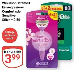 Globus Wilkinson Xtreme3 Einwegrasierer Comfort oder 3 Sensitive Angebot
