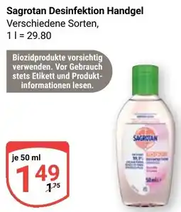 Globus Sagrotan Desinfektion Handgel Angebot