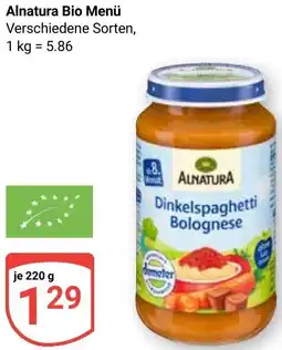Globus Alnatura Bio Menü Angebot