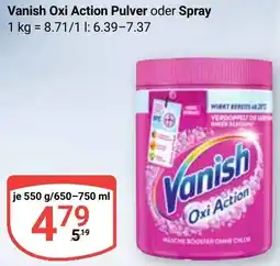 Globus Vanish Oxi Action Pulver oder Spray Angebot