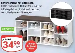 Globus Schuhschrank mit Sitzkissen Angebot