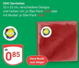 Globus OHO Servietten Angebot