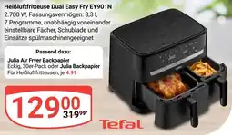 Globus Tefal Heißluftfritteuse Dual Easy Fry EY901N Angebot