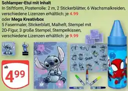 Globus Schlamper-Etui mit Inhalt oder Mega Kreativbox Angebot