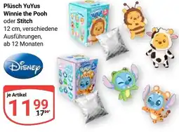 Globus Plüsch YuYus Winnie the Pooh oder Stitch Angebot