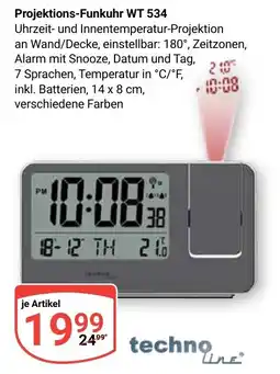 Globus techno Line Projektions-Funkuhr WT 534 Angebot