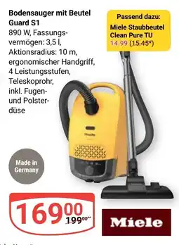 Globus Miele Bodensauger mit Beutel Guard S1 Angebot