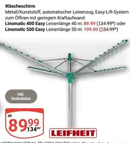 Globus LEIFHEIT Wäscheschirm Linomatic 400 Easy Angebot