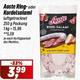 Simmel Aoste Ring oder Kordelsalami Angebot