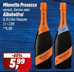 Simmel Mionetto Prosecco oder Alkoholfrei Angebot