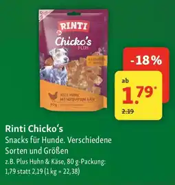 Fressnapf Rinti Chicko's Snacks für Hunde Angebot
