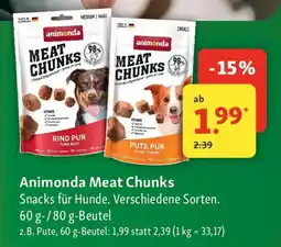 Fressnapf Animonda Meat Chunks Snacks für Hunde Angebot