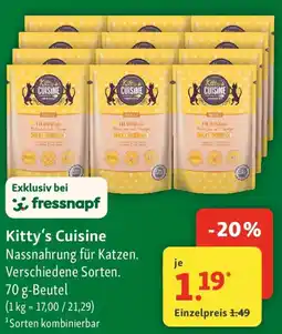Fressnapf Kitty's Cuisine Nassnahrung für Katzen Angebot
