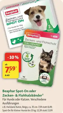 Fressnapf Beaphar Spot-On oder Zecken- & Flohhalsbänder Angebot
