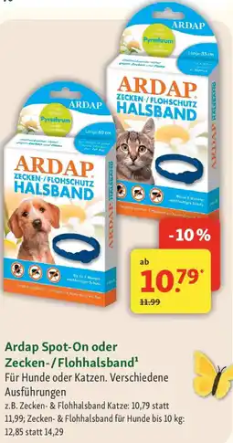 Fressnapf Ardap Spot-On oder Zecken-/Flohhalsband Angebot