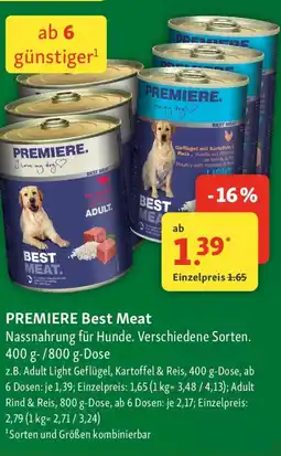 Fressnapf PREMIERE Best Meat Nassnahrung Angebot