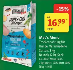 Fressnapf Mac's Mono Trockennahrung für Hunde Angebot