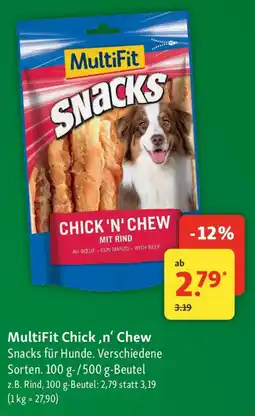 Fressnapf MultiFit Chick,n' Chew Snacks Angebot