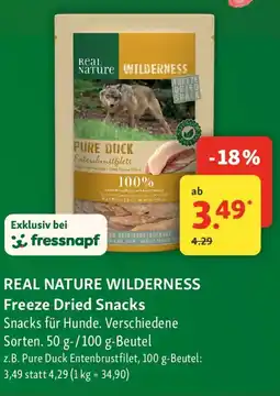 Fressnapf REAL NATURE WILDERNESS Freeze Dried Snacks Angebot