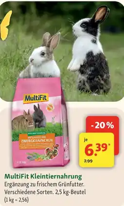 Fressnapf MultiFit Kleintiernahrung Angebot